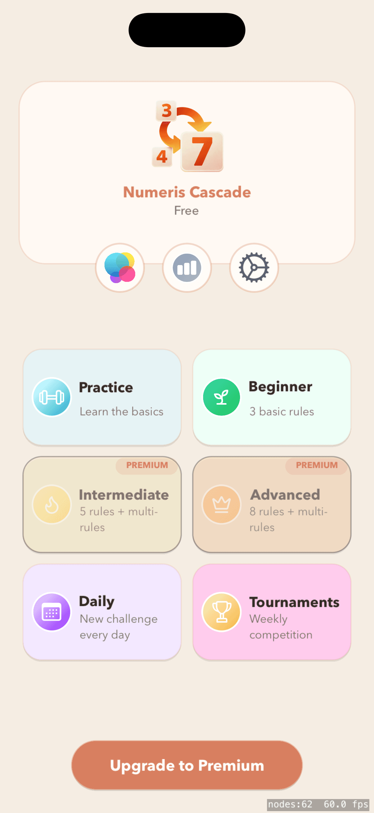 Numeris Cascade gameplay